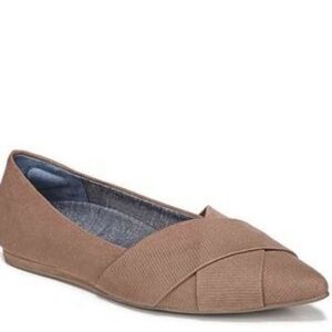 Dr. Scholl's Women's Taupe Pointed Toe Flats